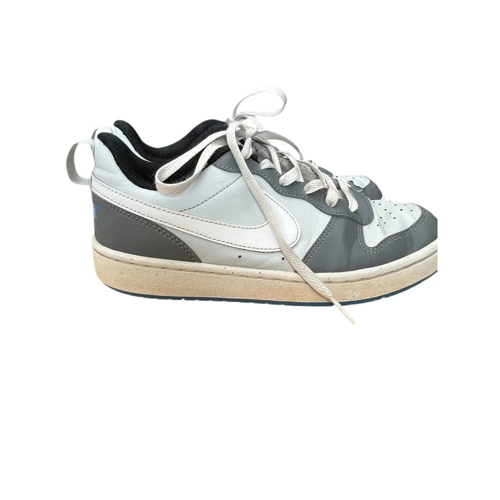 Nike Court Borough Low Recraft Grey White Blue DV5456-019 Kids 5.5Y Sneakers